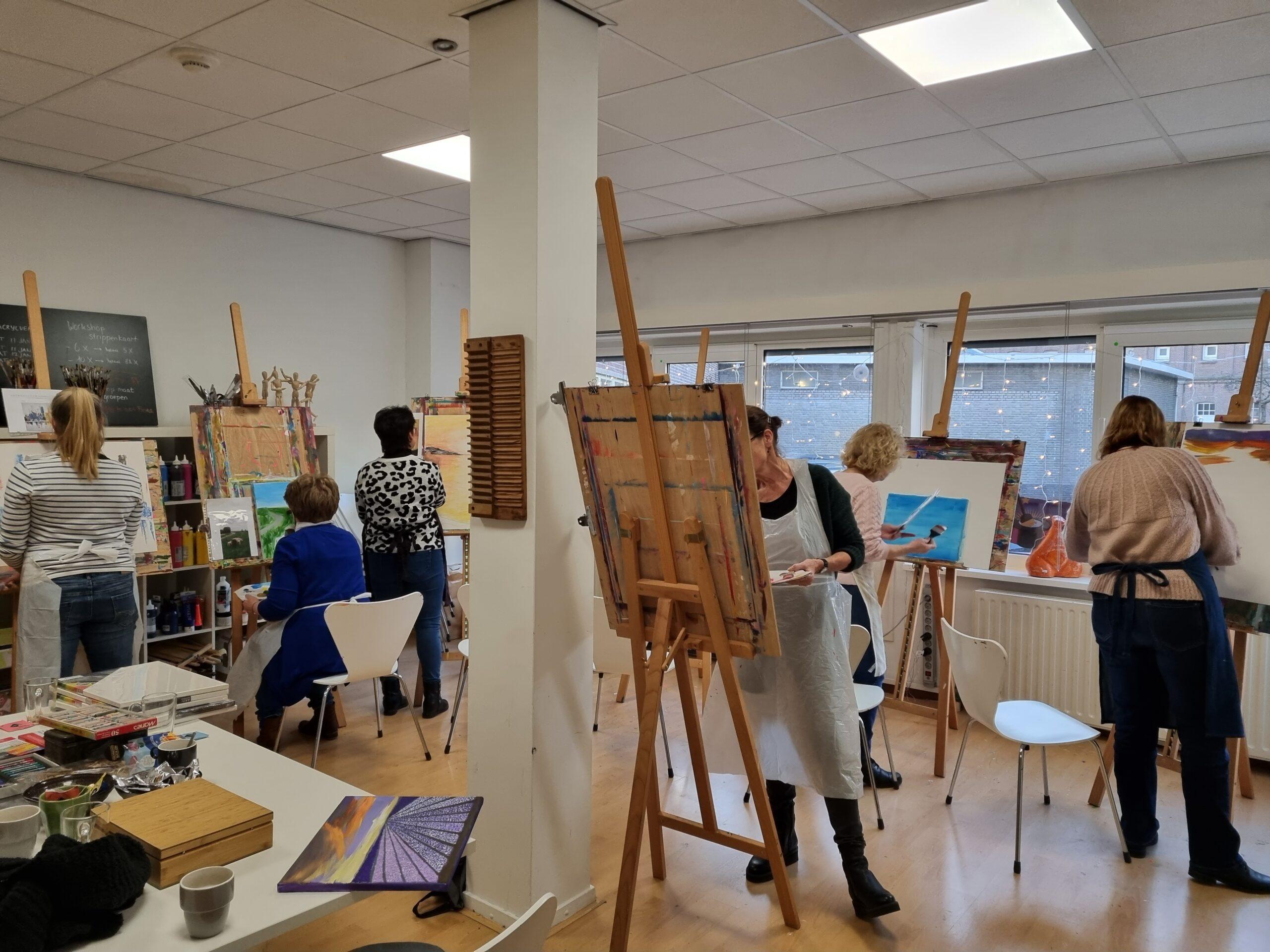 schilderles met acrylverf