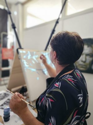 landschap met projector